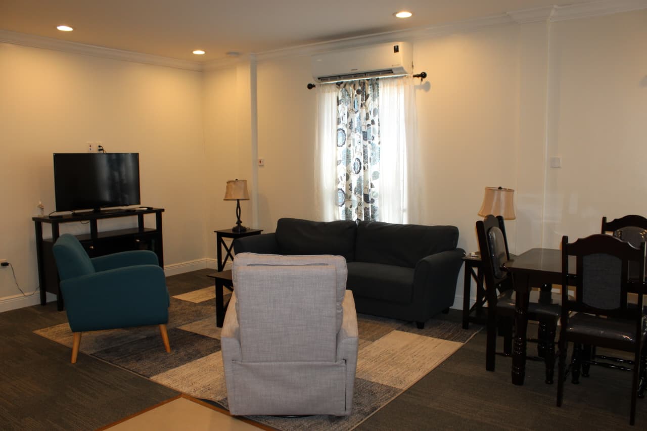 Modern living room with comfortable seating